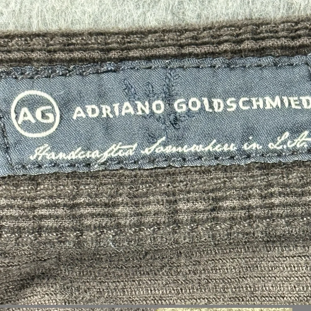 Adriano Goldschmied‎ The Hero Pants Mens 40x29 Brown Corduroy Straight Leg USA